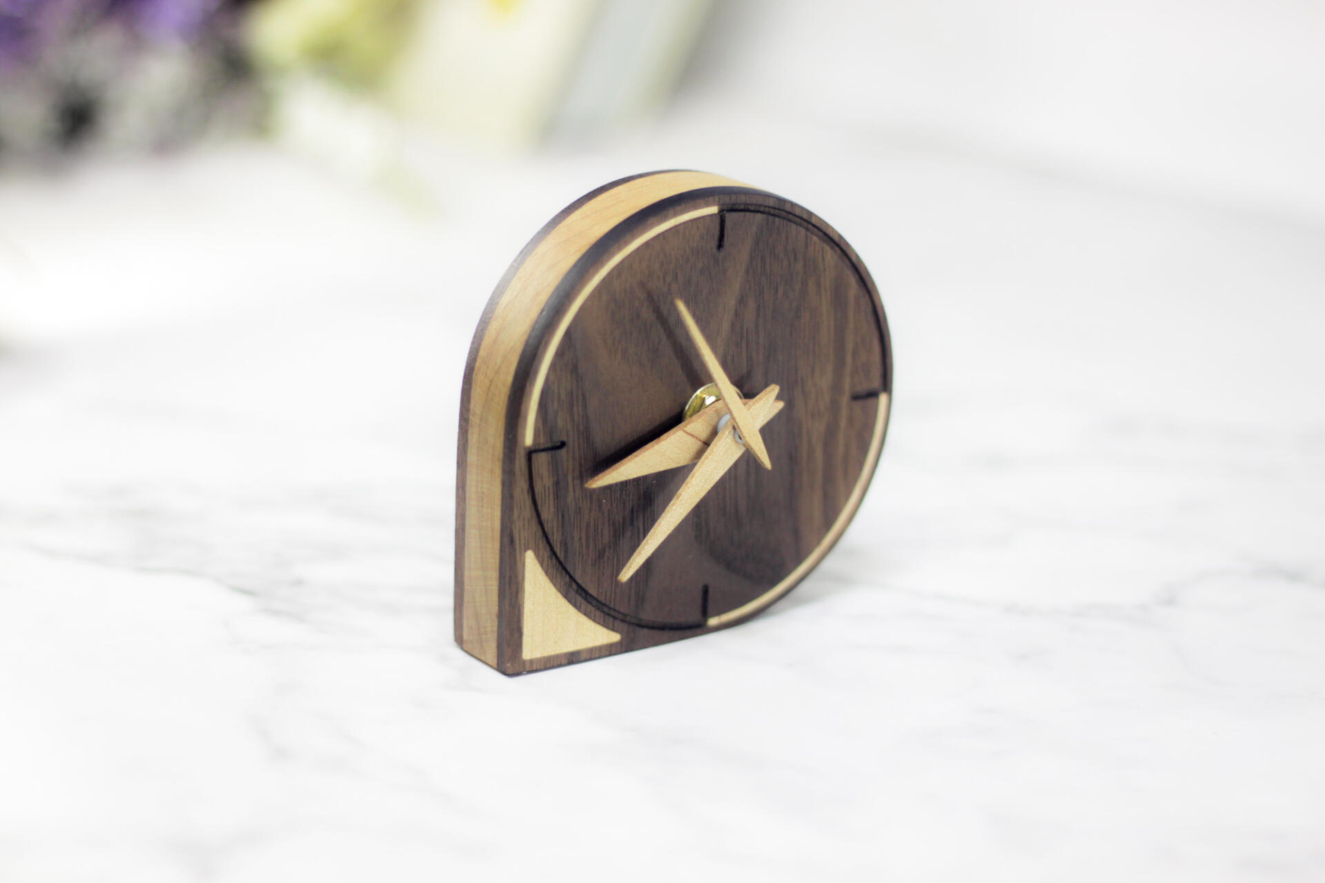 Walnut Wood Mini table Clock